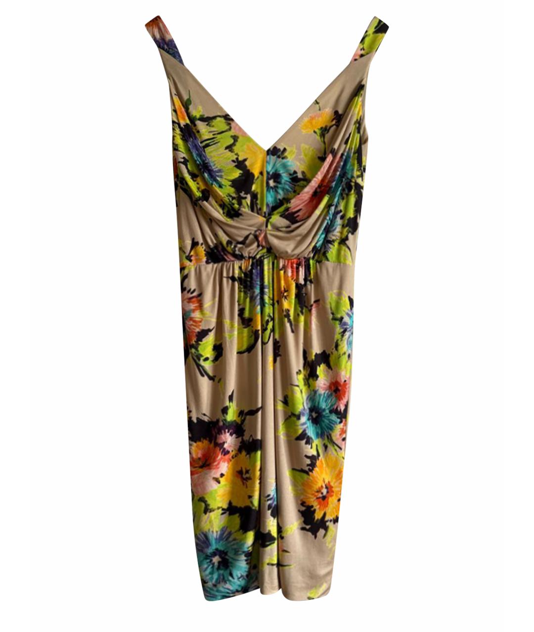 BLUMARINE Мульти шелковое повседневное платье, фото 1