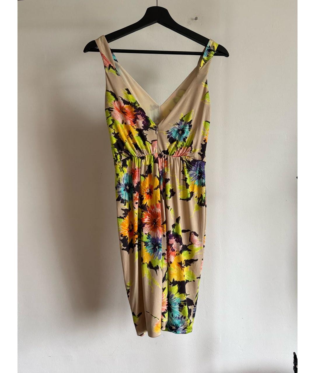 BLUMARINE Мульти шелковое повседневное платье, фото 2