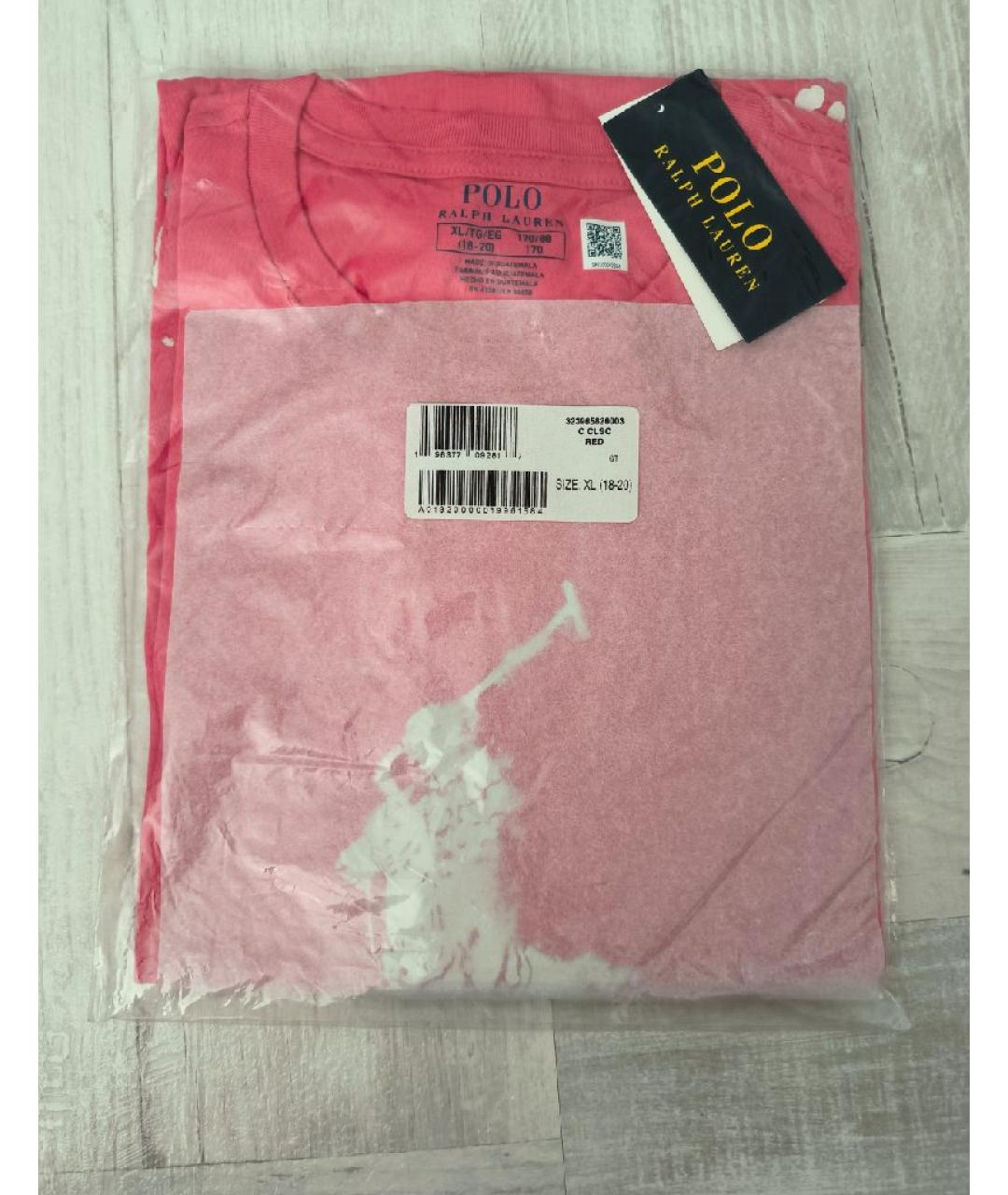 POLO RALPH LAUREN Красная хлопковая футболка, фото 4
