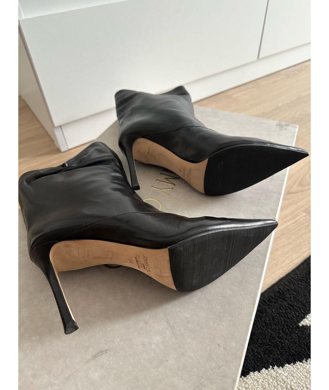 JIMMY CHOO Черные кожаные ботильоны, фото 6