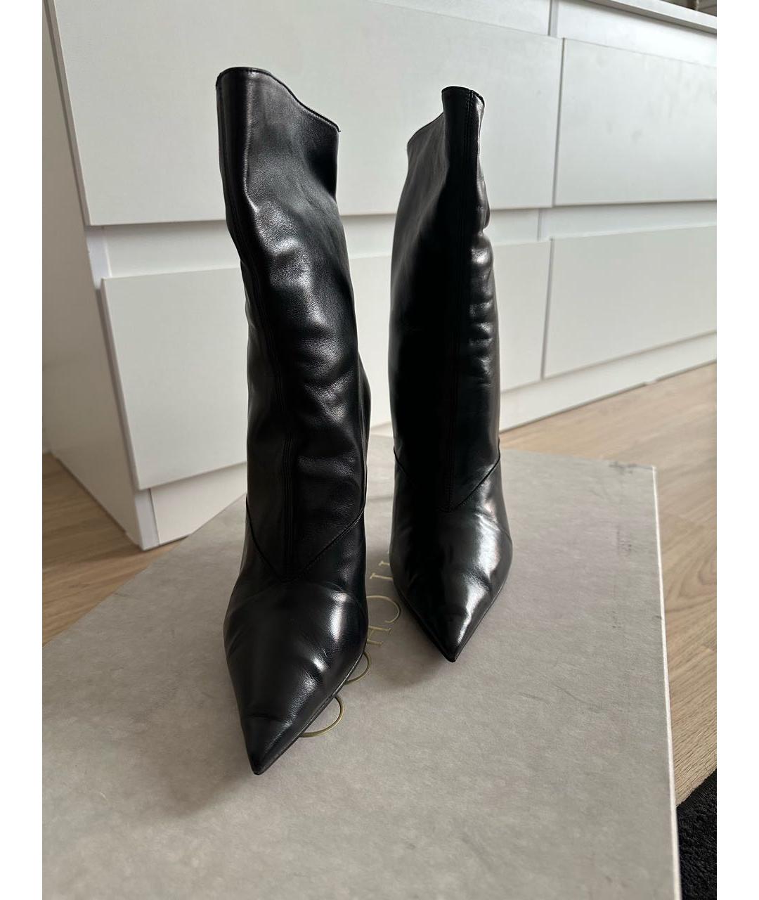 JIMMY CHOO Черные кожаные ботильоны, фото 2