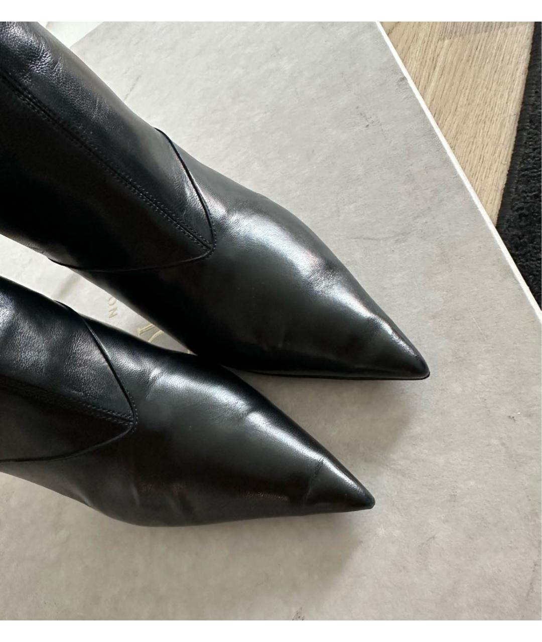 JIMMY CHOO Черные кожаные ботильоны, фото 7