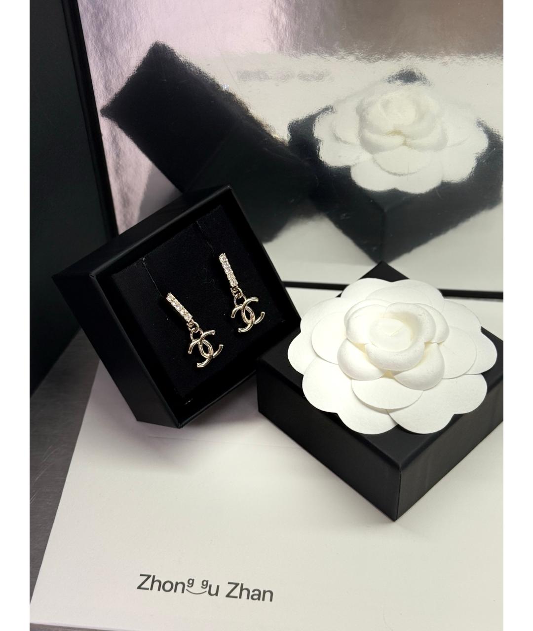 CHANEL Серебряные металлические серьги, фото 4