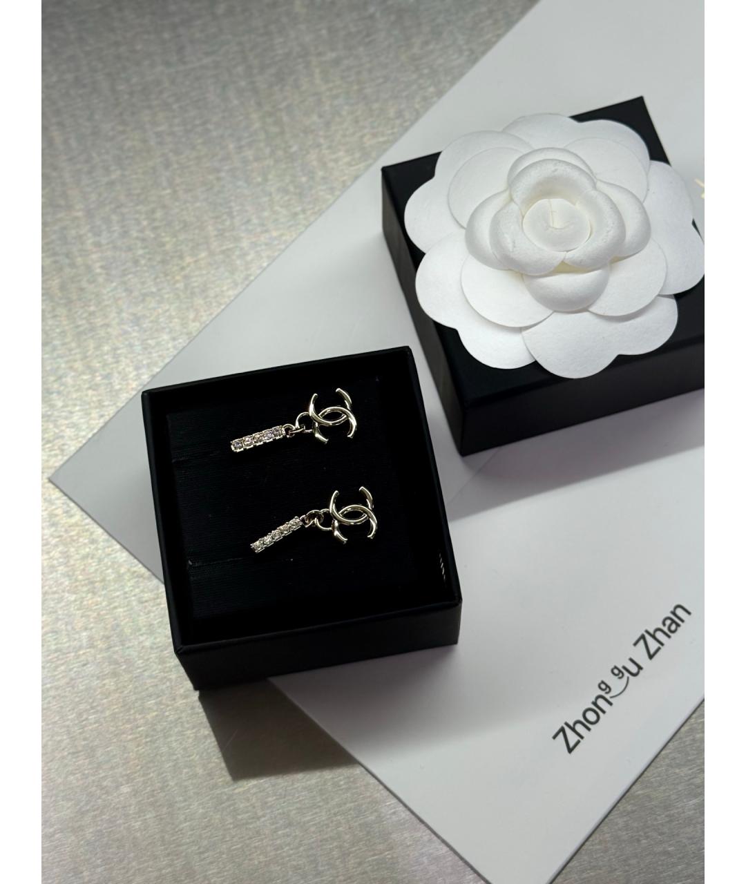 CHANEL Серебряные металлические серьги, фото 3