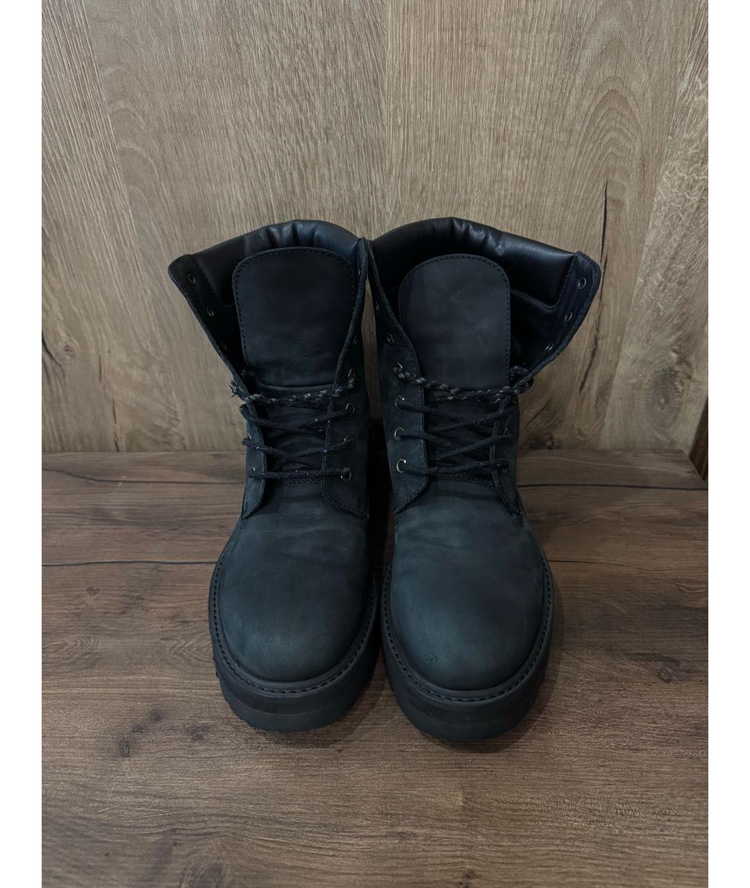 VETEMENTS Черные замшевые высокие ботинки, фото 4