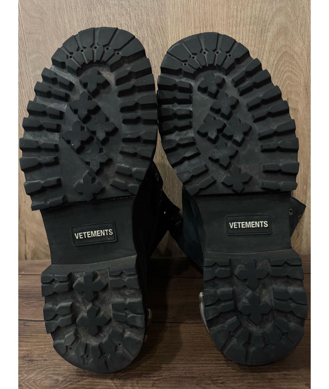 VETEMENTS Черные замшевые высокие ботинки, фото 7