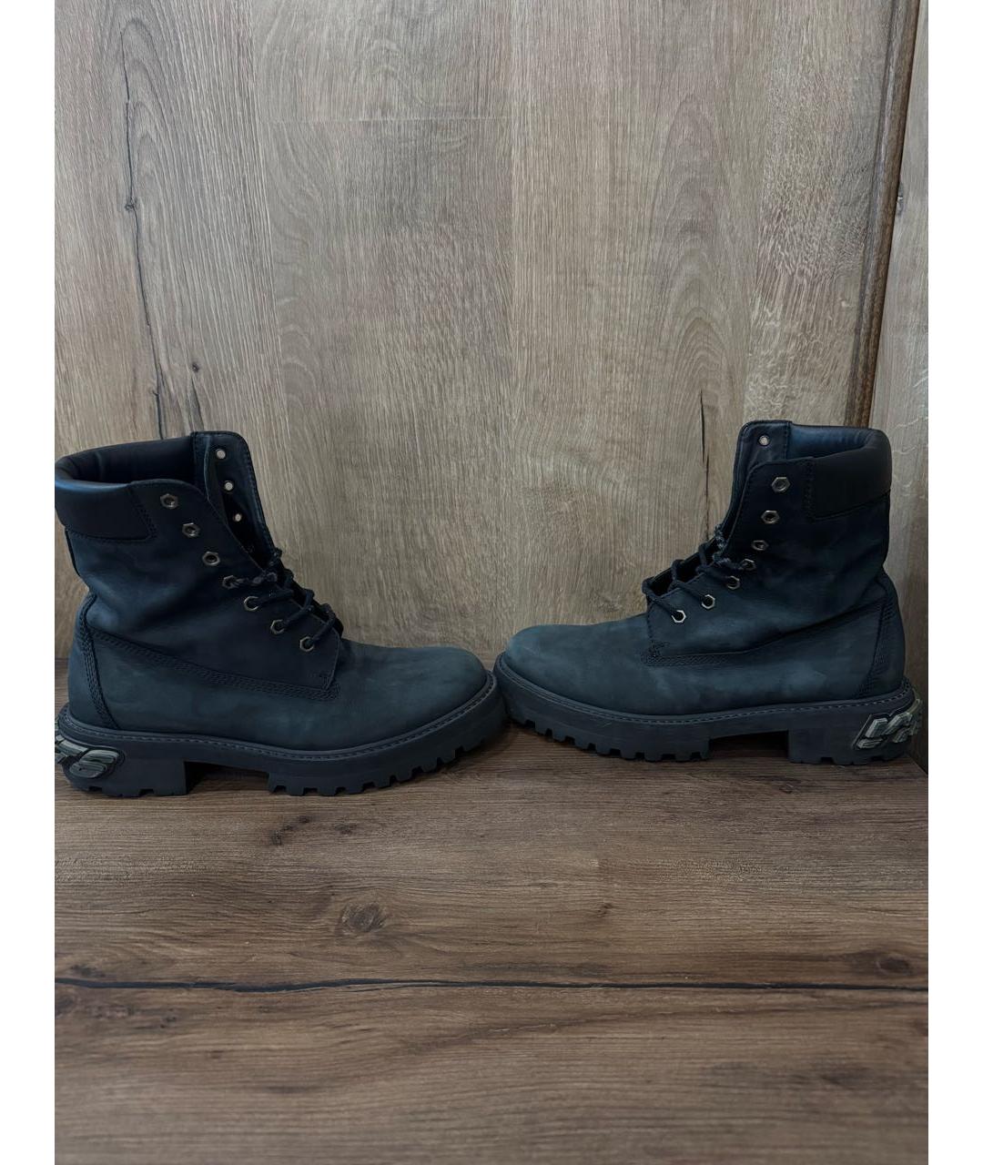 VETEMENTS Черные замшевые высокие ботинки, фото 3