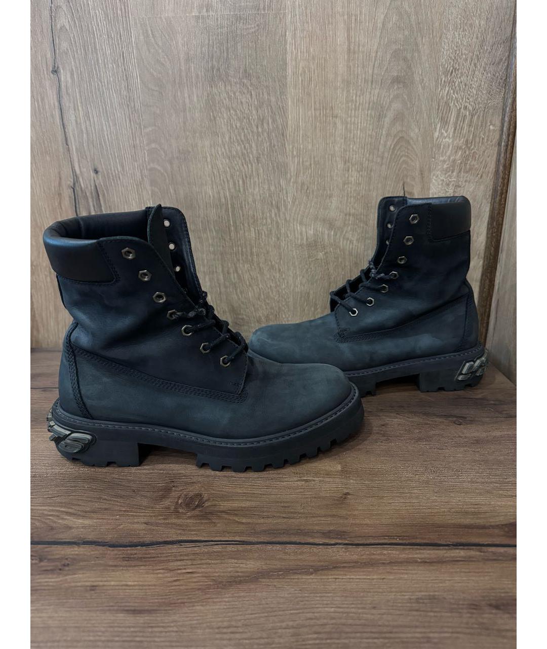 VETEMENTS Черные замшевые высокие ботинки, фото 8