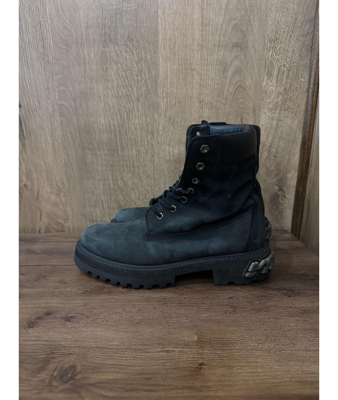 VETEMENTS Черные замшевые высокие ботинки, фото 2