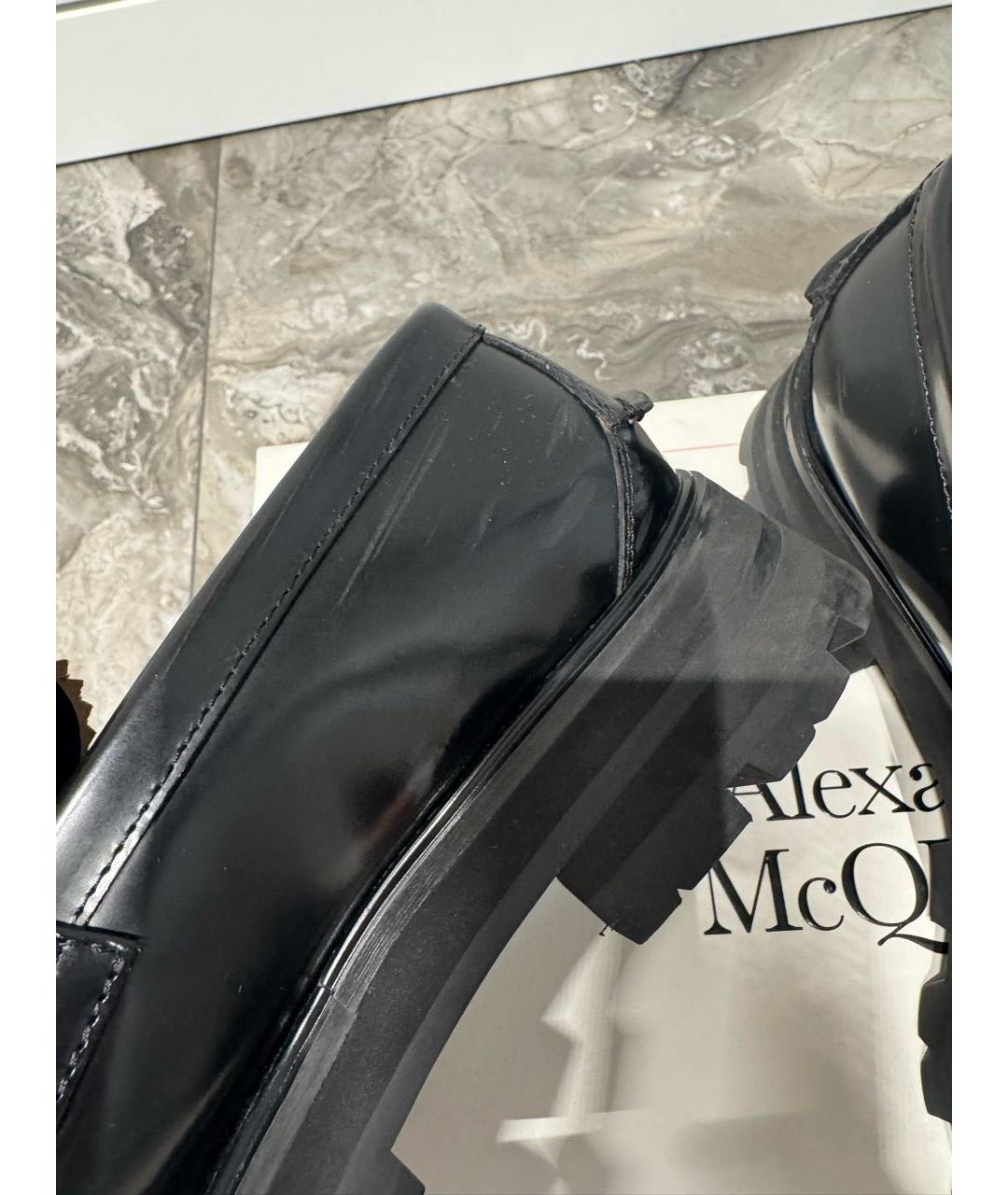 ALEXANDER MCQUEEN Черные кожаные лоферы, фото 6