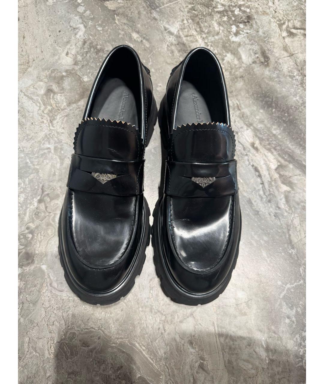 ALEXANDER MCQUEEN Черные кожаные лоферы, фото 3
