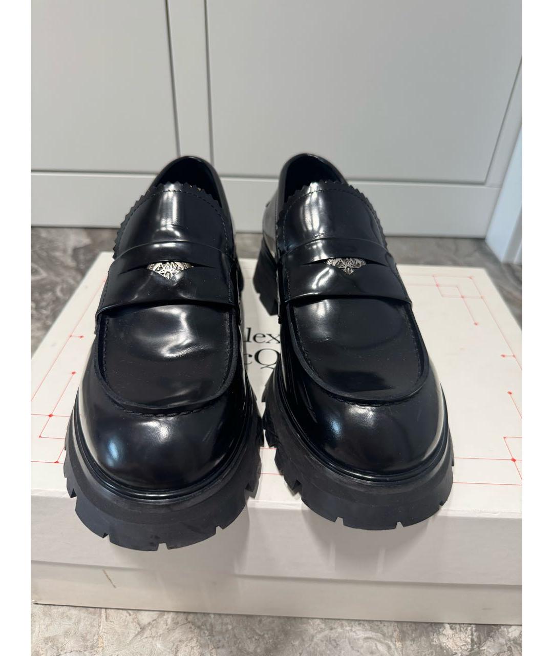 ALEXANDER MCQUEEN Черные кожаные лоферы, фото 2