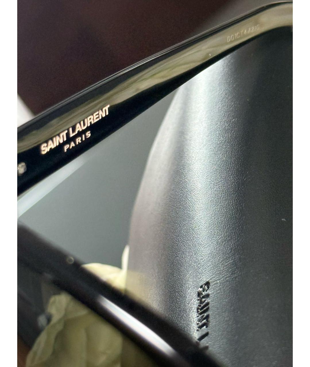 SAINT LAURENT Черные пластиковые солнцезащитные очки, фото 5
