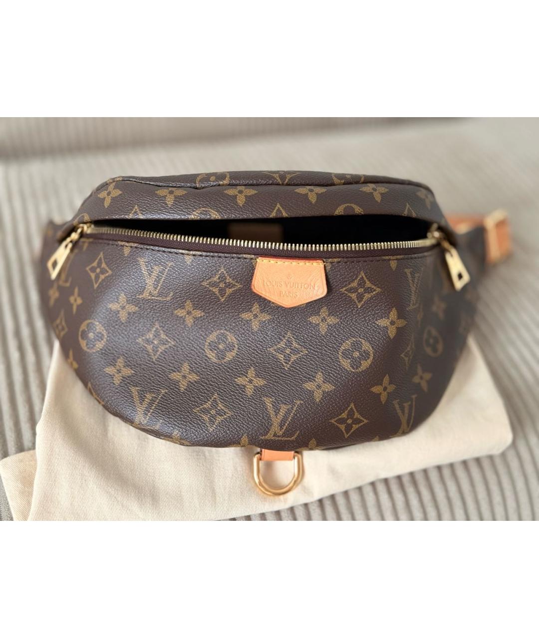 LOUIS VUITTON Коричневая поясная сумка, фото 5