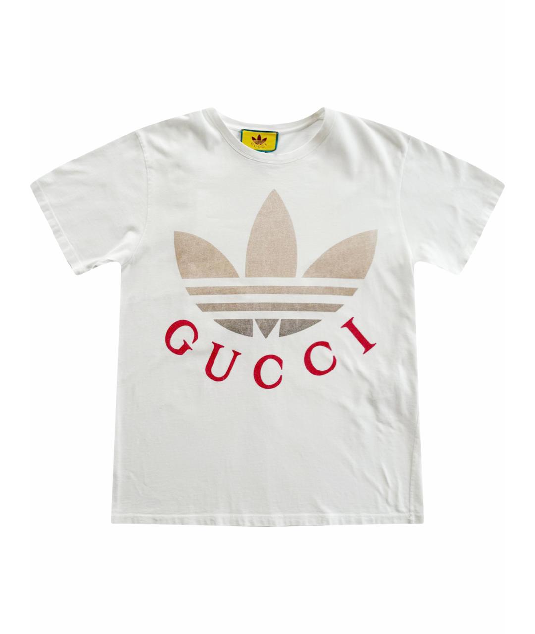 GUCCI Белая хлопковая футболка, фото 1