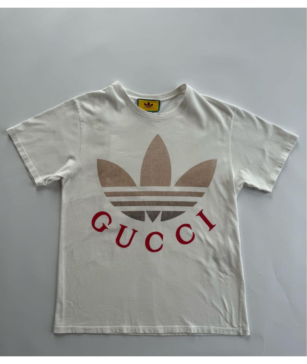 GUCCI Белая хлопковая футболка, фото 5