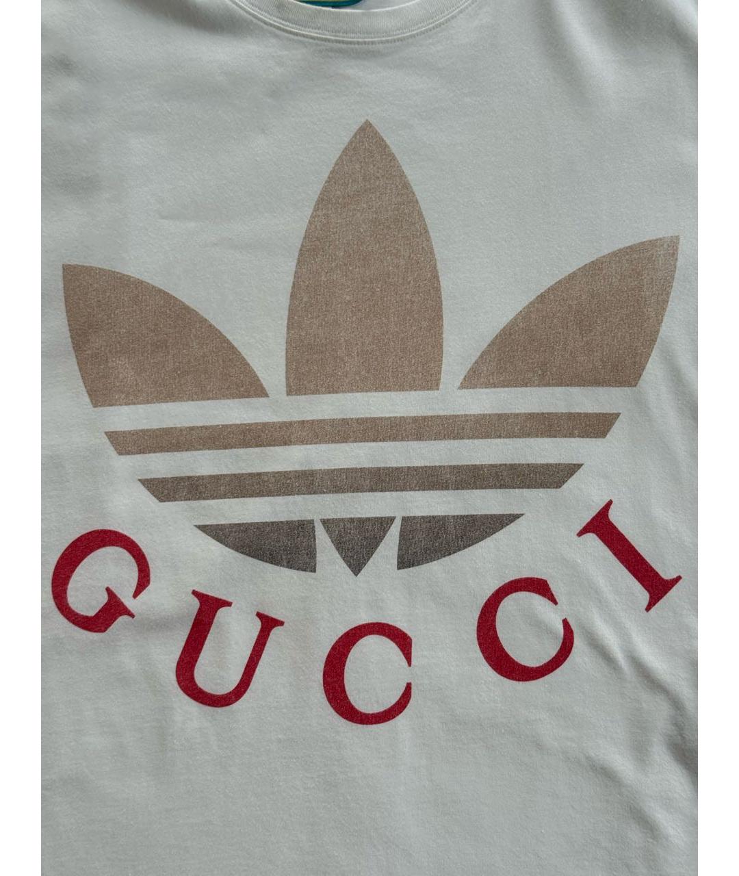 GUCCI Белая хлопковая футболка, фото 3