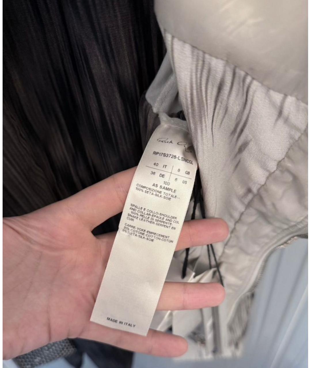 RICK OWENS Мульти кожаная куртка, фото 7
