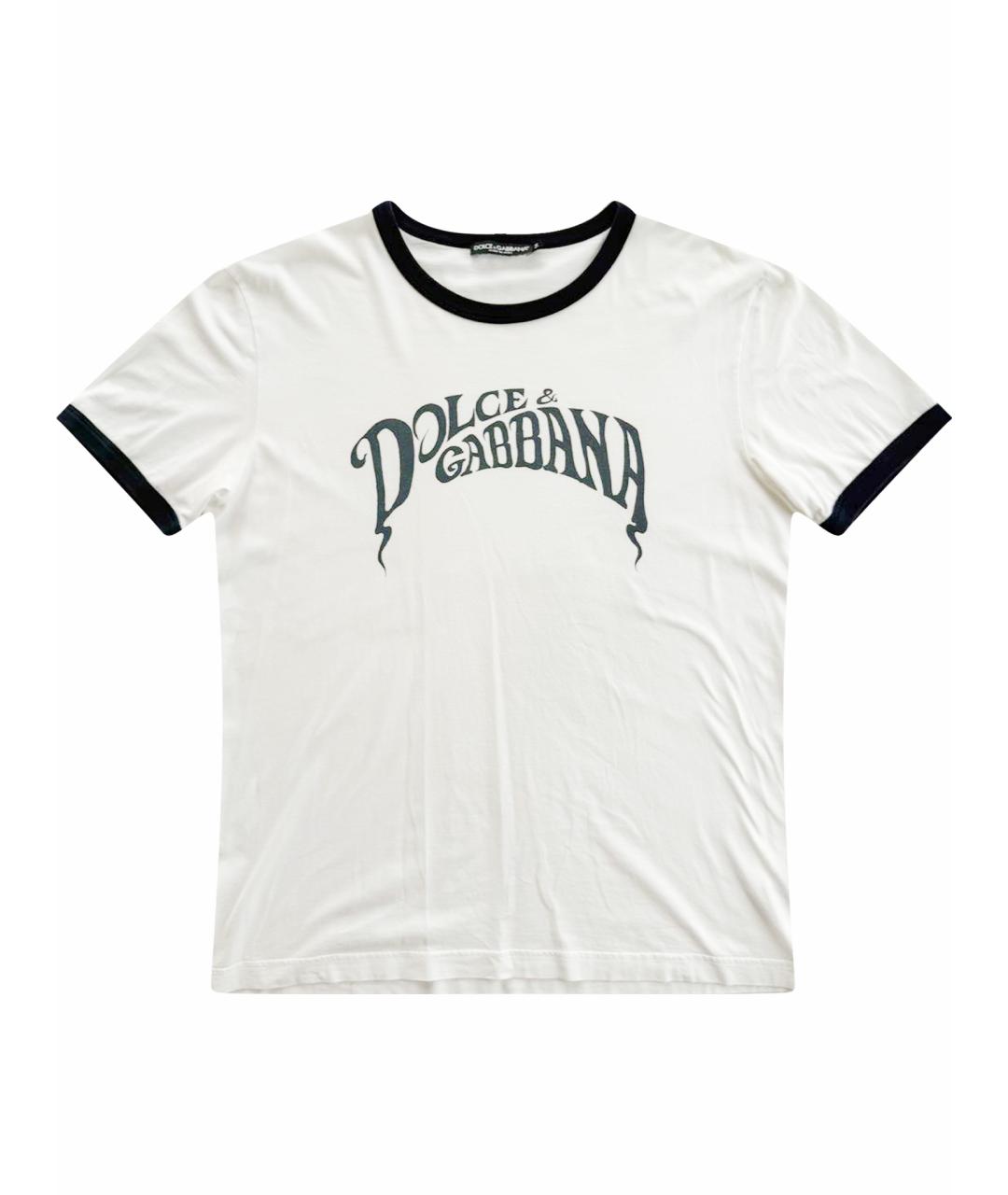 DOLCE&GABBANA Белая хлопковая футболка, фото 1