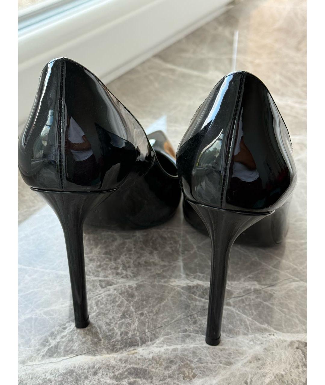SAINT LAURENT Черные туфли из лакированной кожи, фото 4