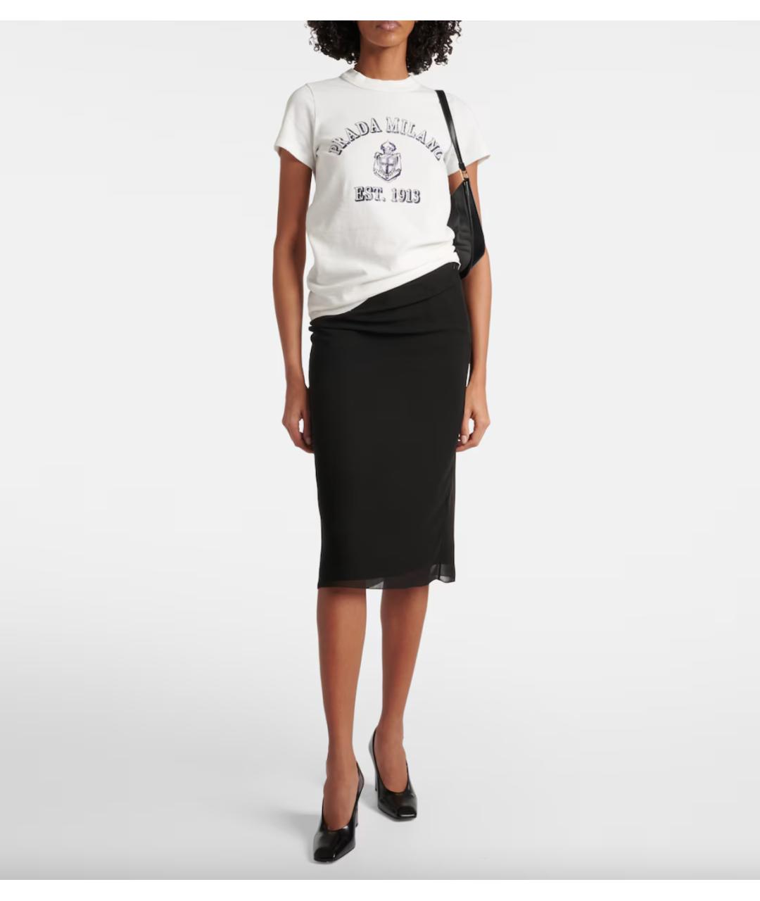 PRADA Белая хлопковая футболка, фото 3