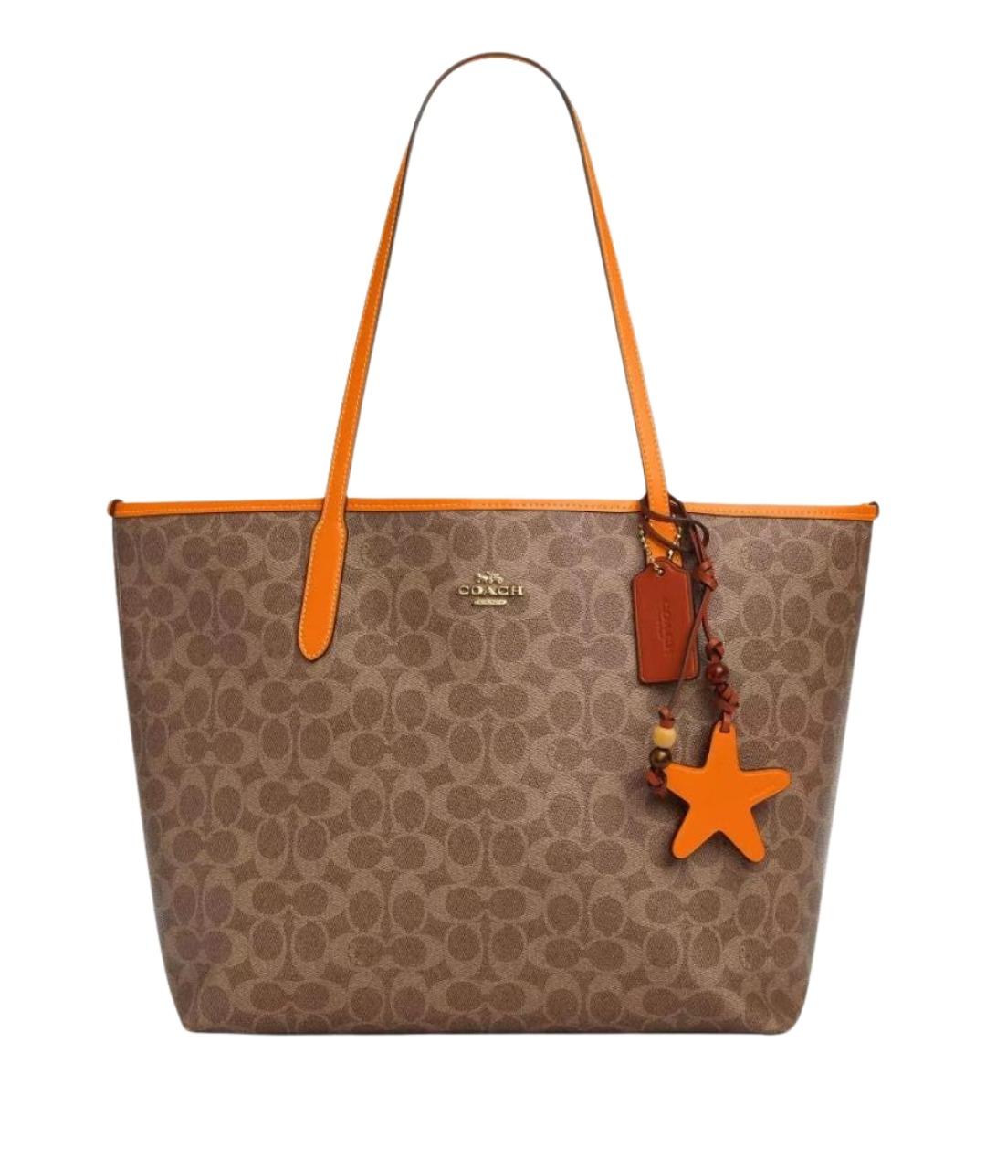 COACH Коричневая сумка тоут, фото 1