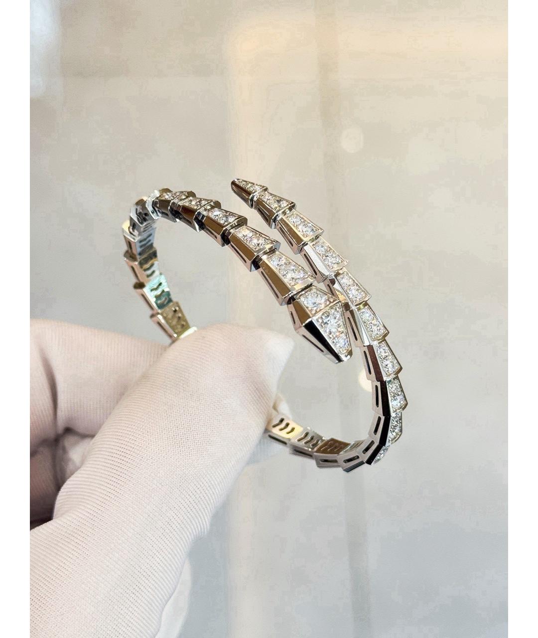 BVLGARI Серебрянный браслет из белого золота, фото 4