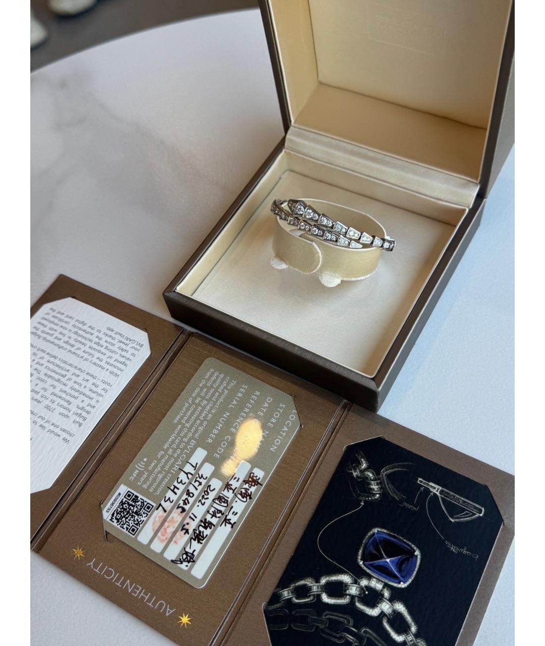 BVLGARI Серебрянный браслет из белого золота, фото 6