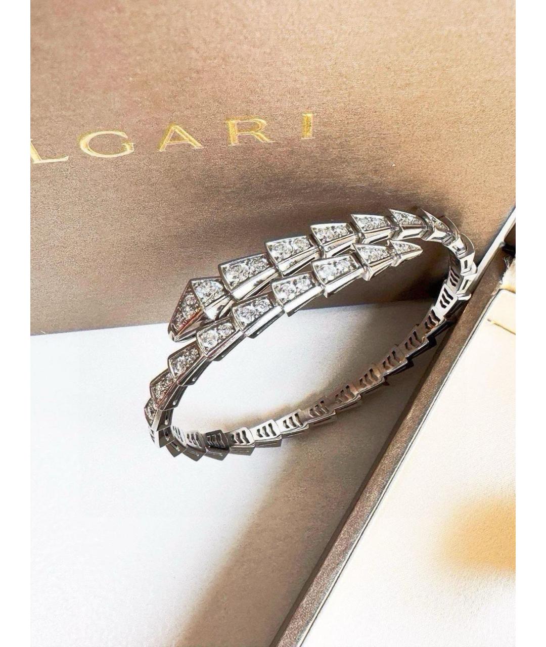 BVLGARI Серебрянный браслет из белого золота, фото 3