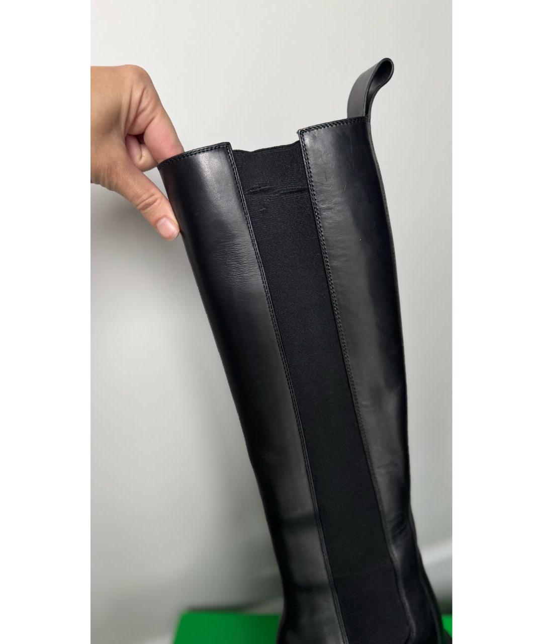 BOTTEGA VENETA Черные кожаные сапоги, фото 8