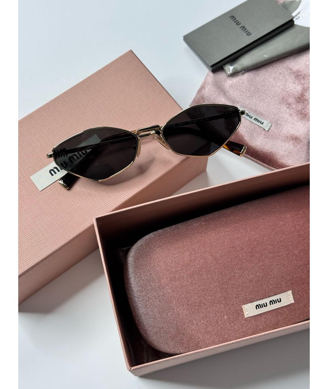 MIU MIU Металлические солнцезащитные очки, фото 4