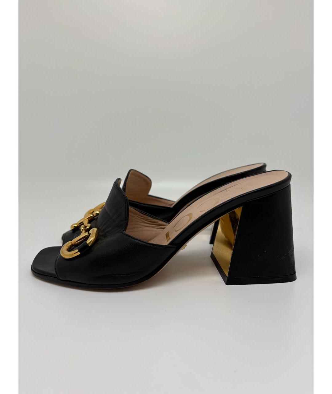 GUCCI Черные кожаные туфли, фото 5