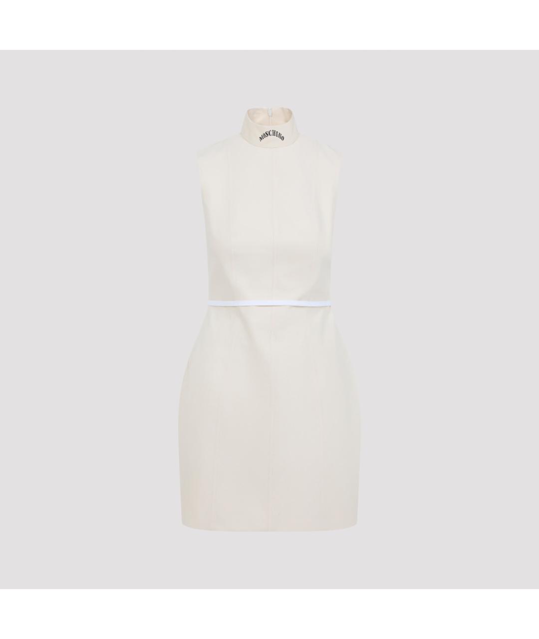 MOSCHINO Белое хлопковое платье, фото 3
