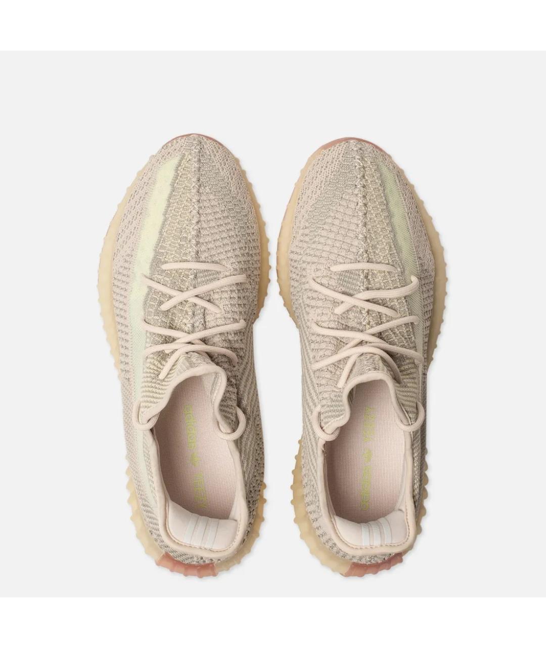 ADIDAS YEEZY Бежевые текстильные кроссовки, фото 3