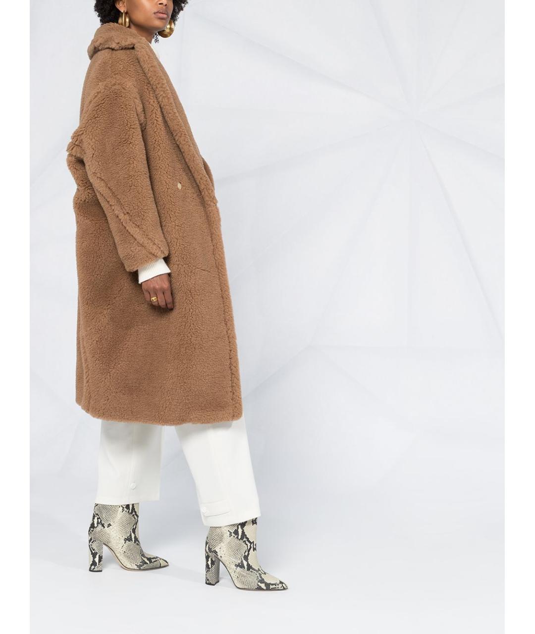 MAX MARA Коричневое шерстяное пальто, фото 4