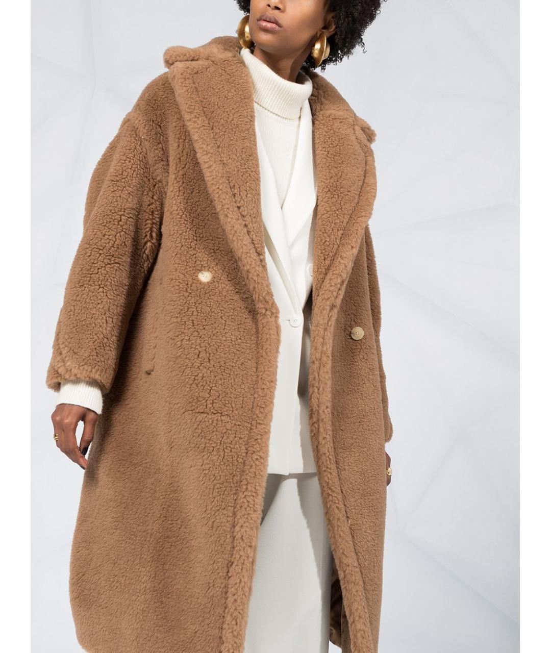 MAX MARA Коричневое шерстяное пальто, фото 7