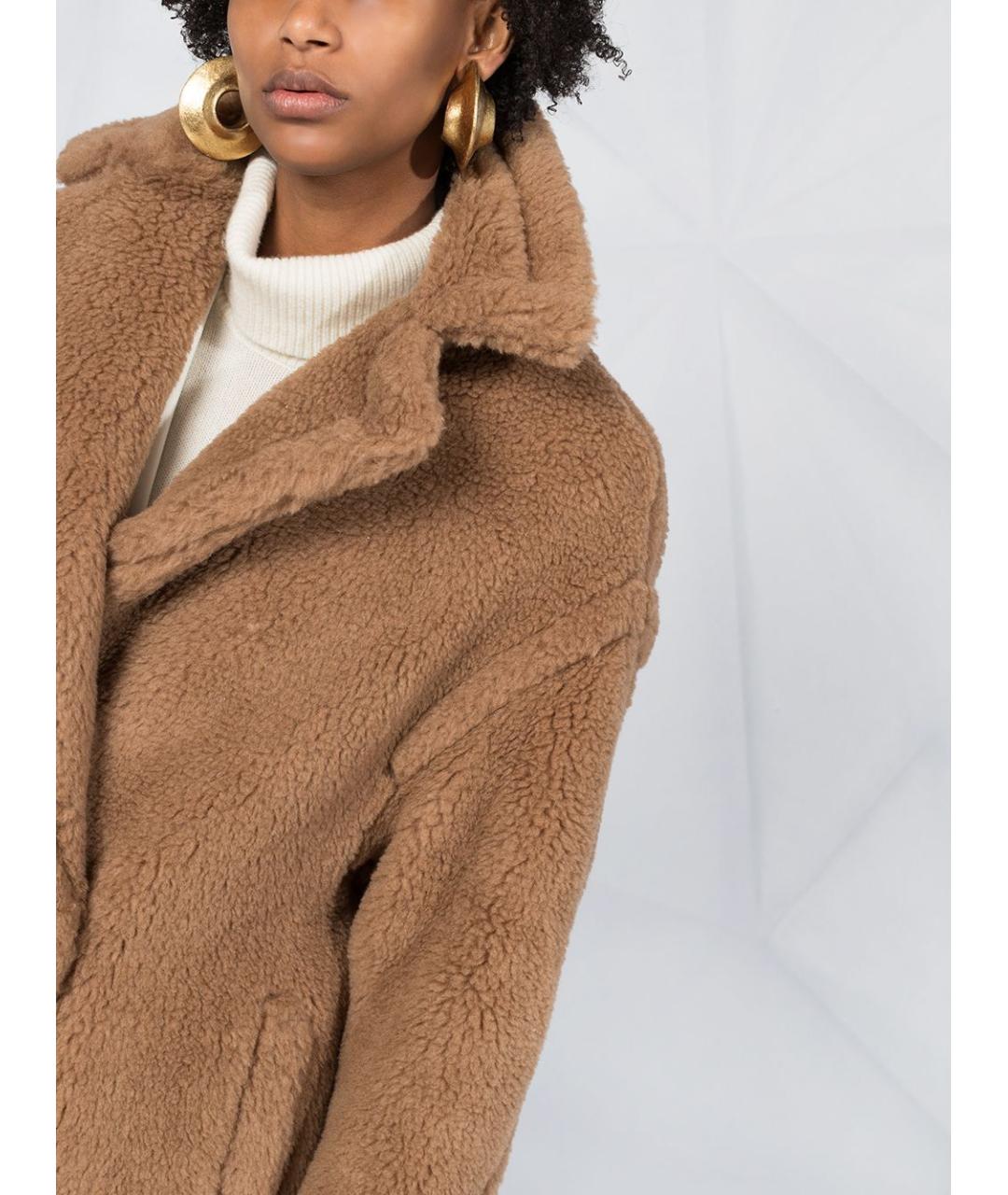 MAX MARA Коричневое шерстяное пальто, фото 3