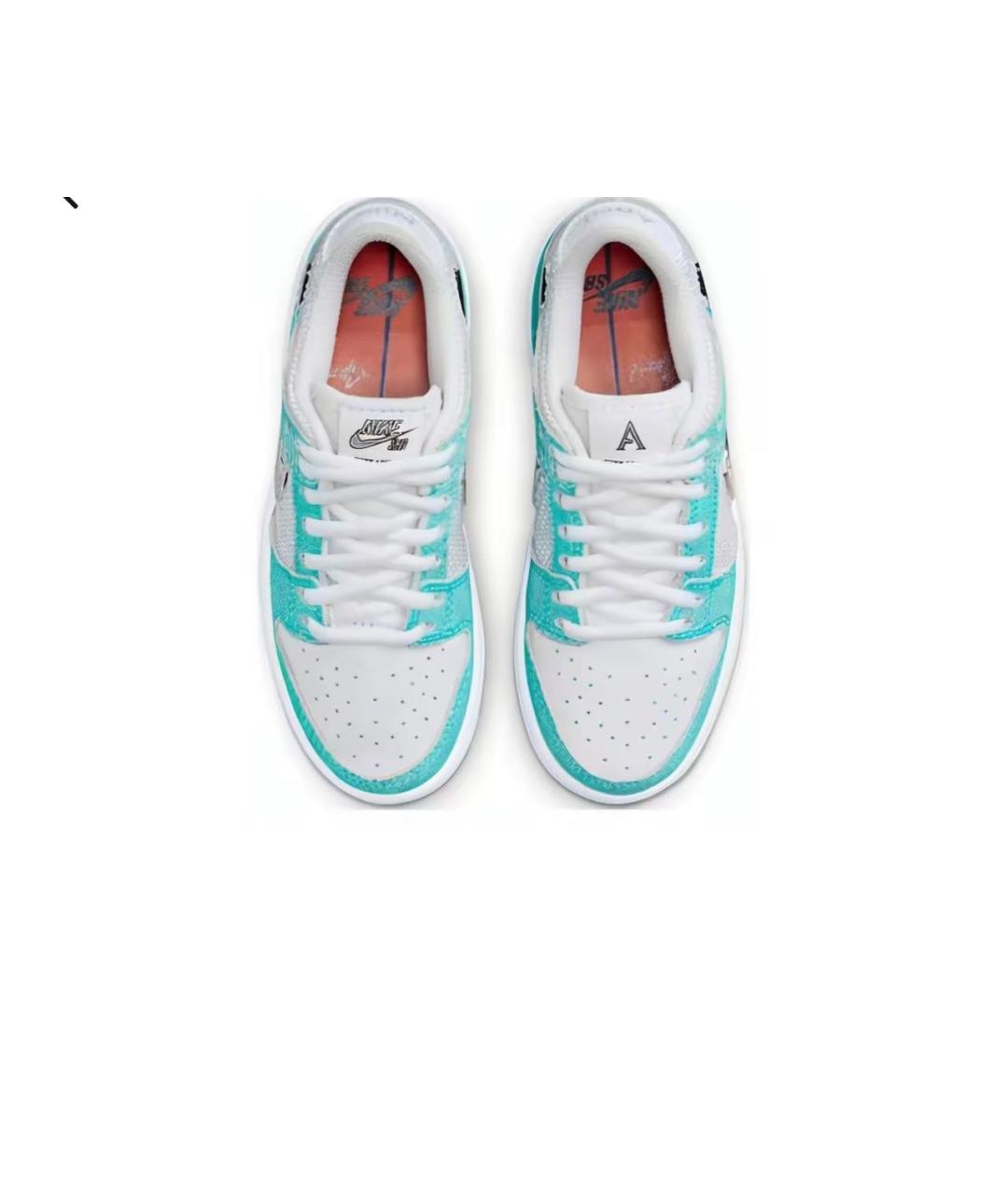 NIKE Бирюзовые кожаные кеды, фото 4