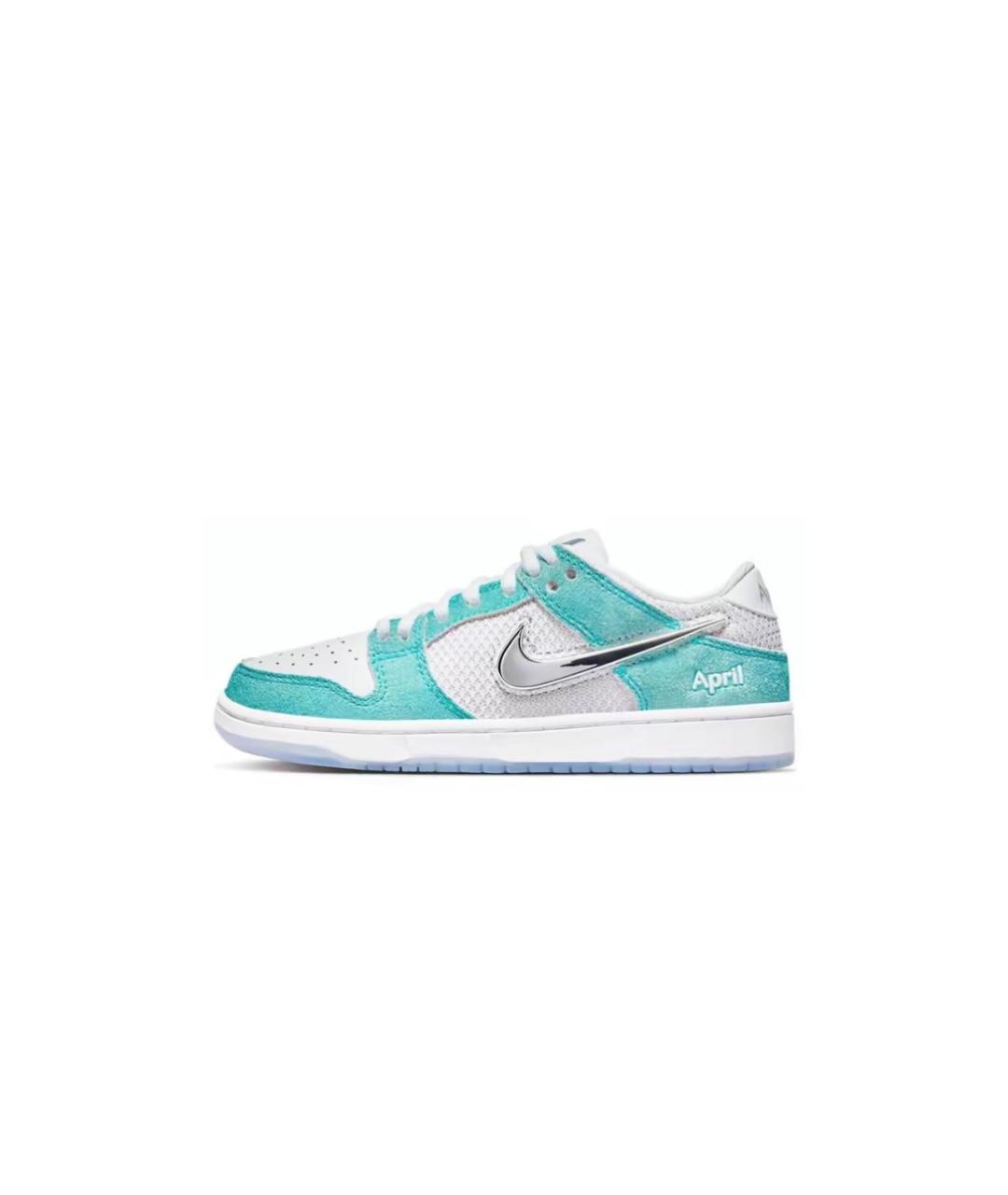 NIKE Бирюзовые кожаные кеды, фото 2