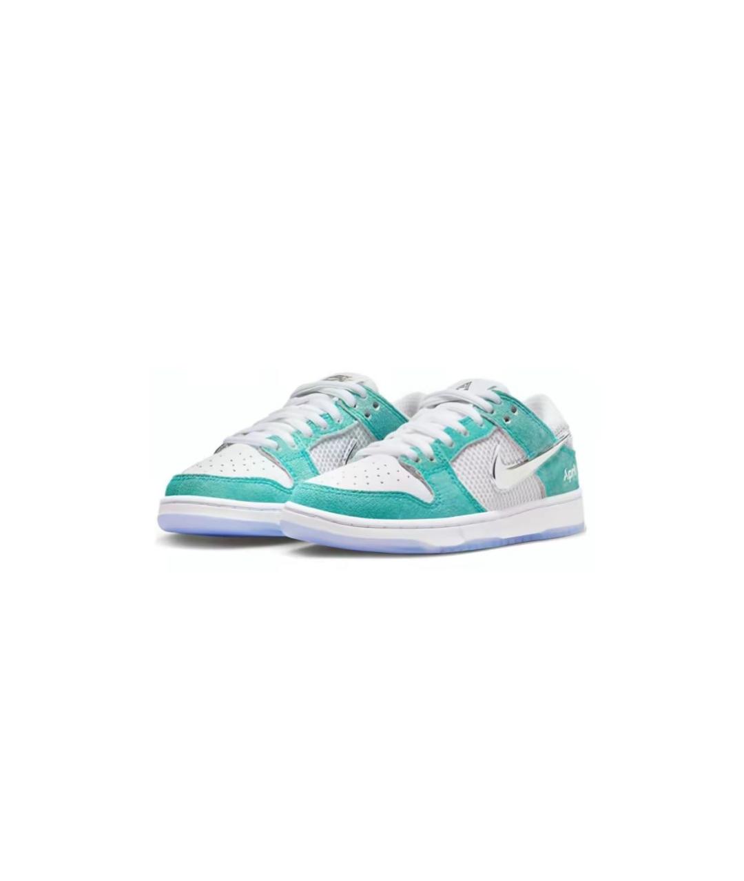 NIKE Бирюзовые кожаные кеды, фото 3