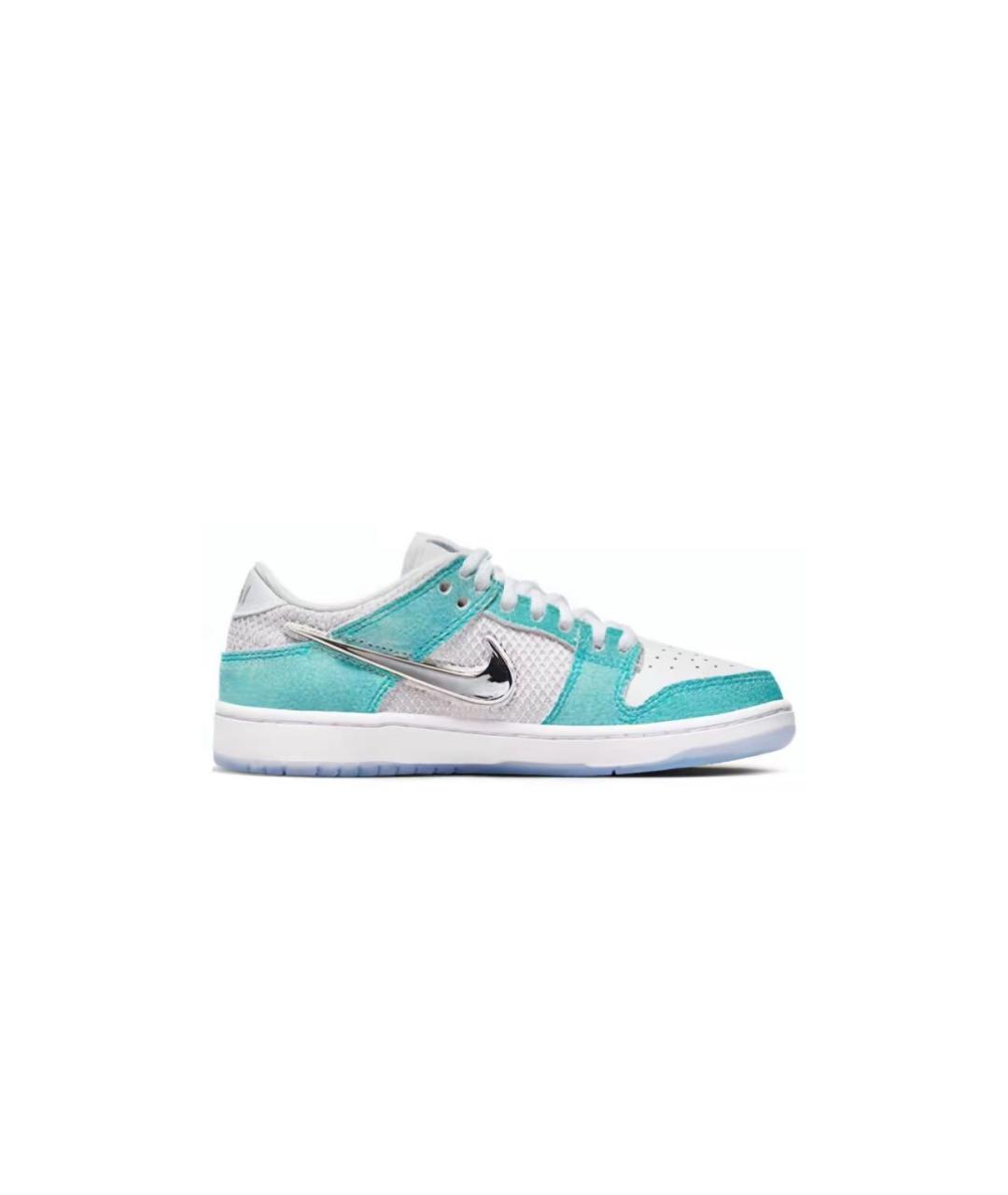 NIKE Бирюзовые кожаные кеды, фото 1