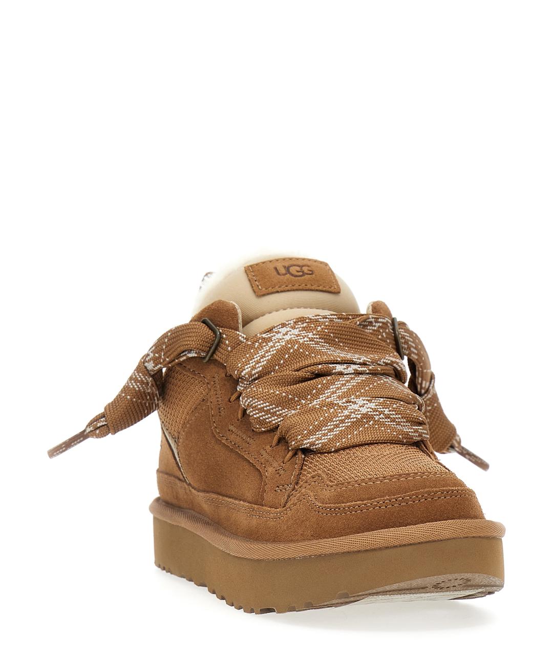 UGG AUSTRALIA Коричневые замшевые кроссовки, фото 2