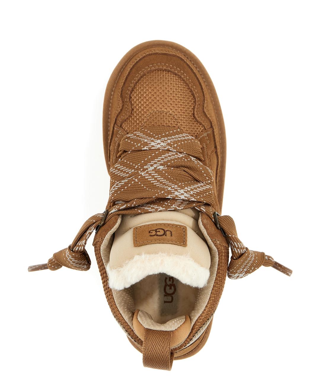 UGG AUSTRALIA Коричневые замшевые кроссовки, фото 4
