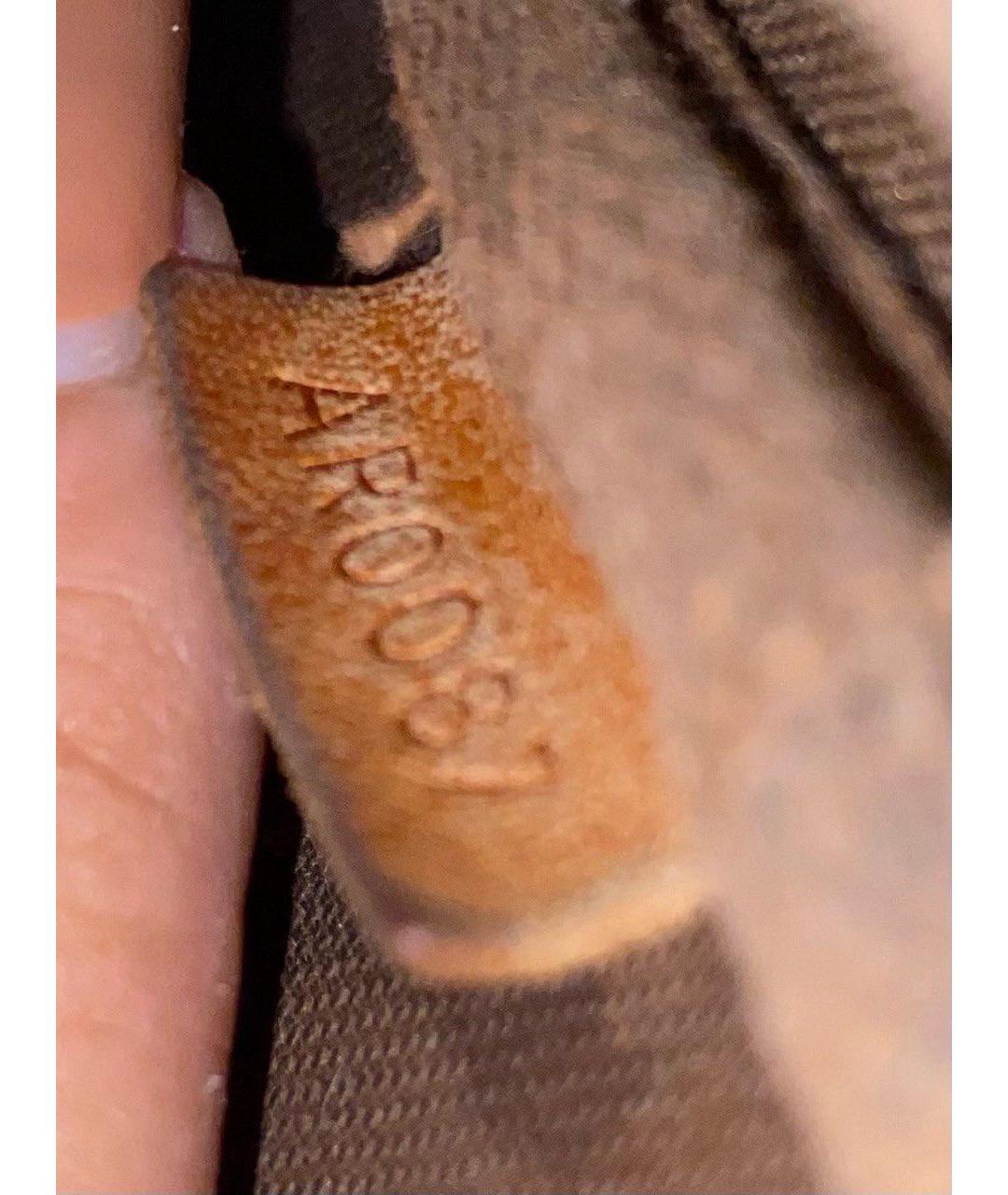 LOUIS VUITTON Коричневая кожаная сумка через плечо, фото 6