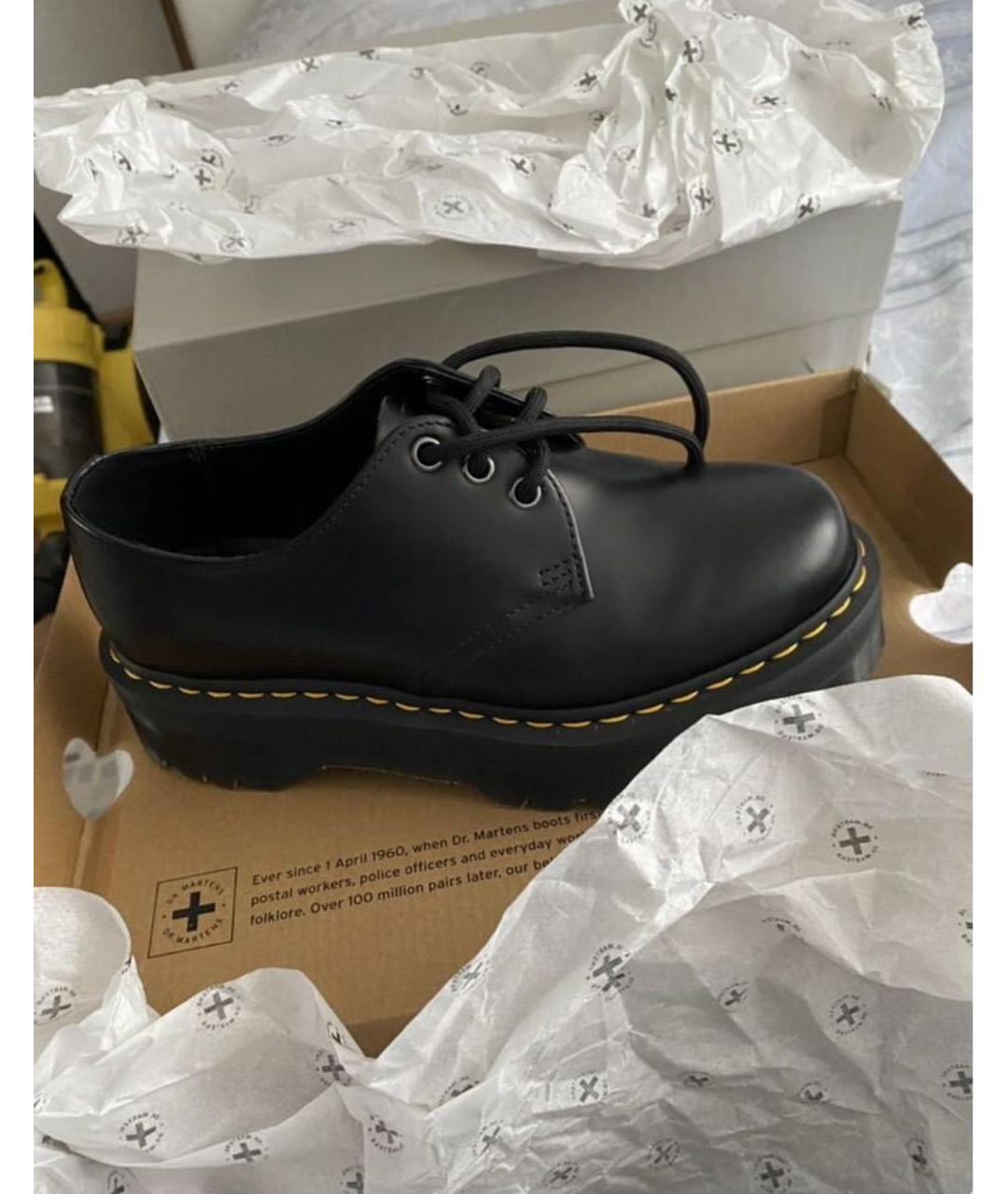 DR. MARTENS Черные кожаные брогги и оксфорды, фото 6