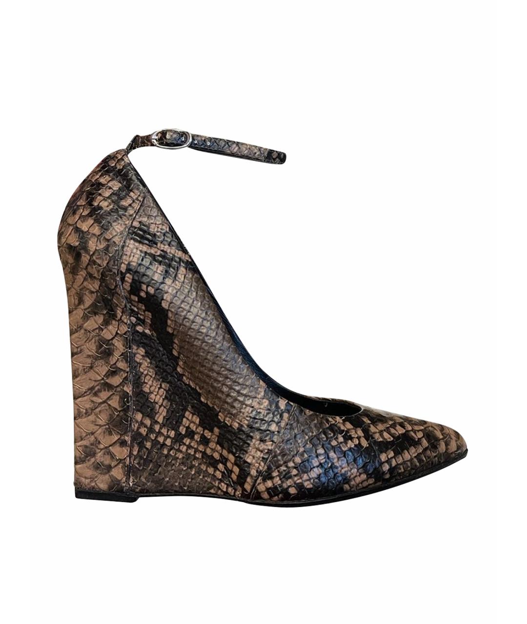 GIUSEPPE ZANOTTI DESIGN Коричневые туфли из экзотической кожи, фото 1