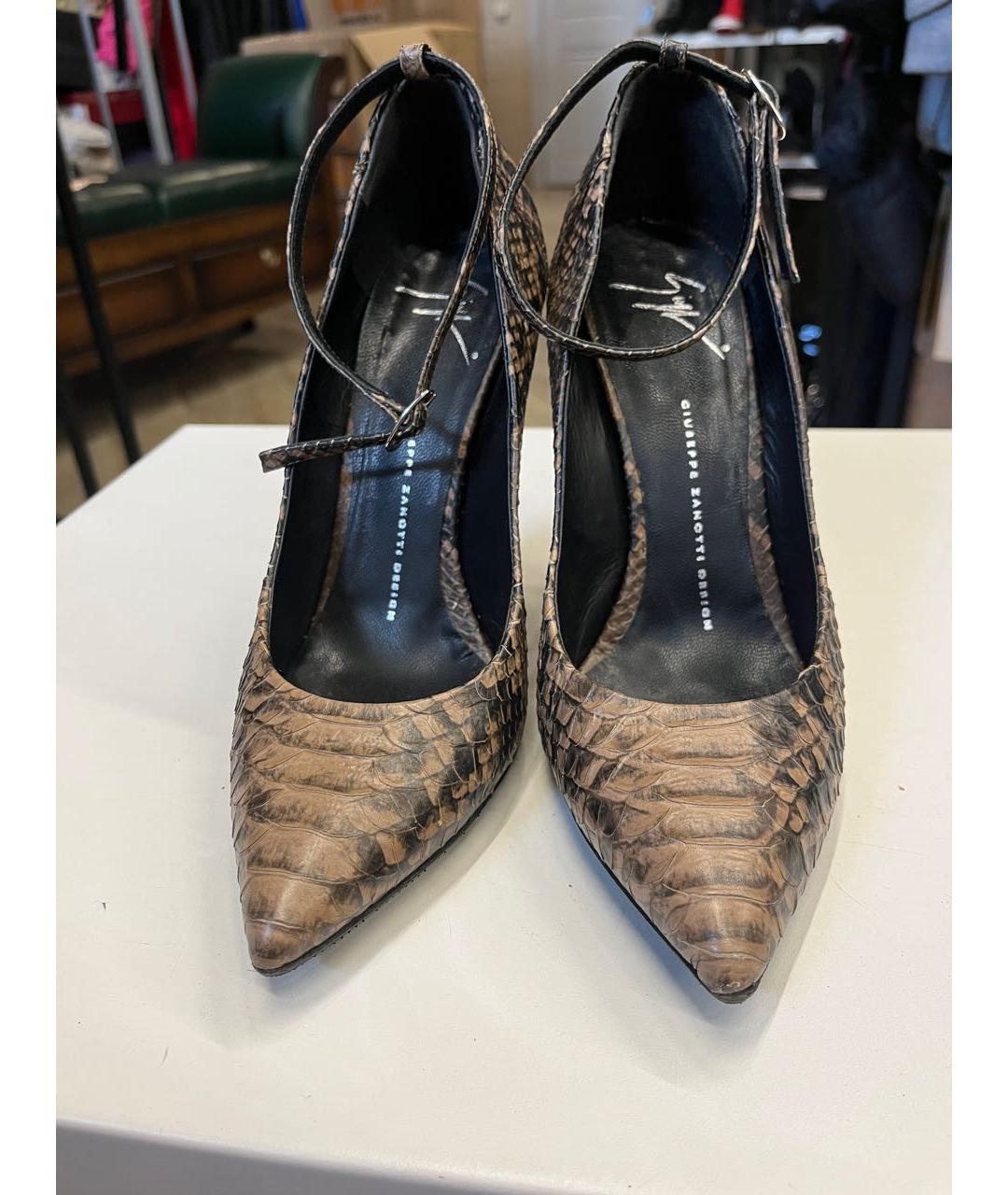 GIUSEPPE ZANOTTI DESIGN Коричневые туфли из экзотической кожи, фото 7
