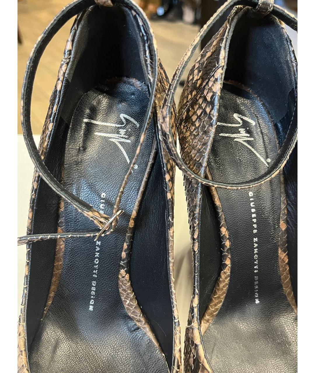 GIUSEPPE ZANOTTI DESIGN Коричневые туфли из экзотической кожи, фото 6