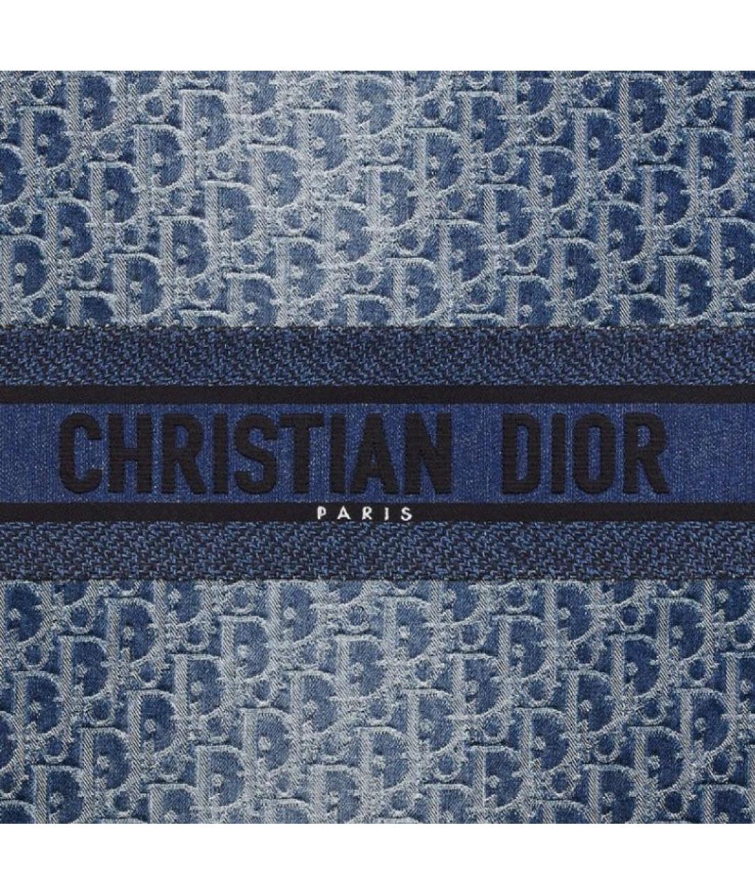 CHRISTIAN DIOR Темно-синяя сумка тоут, фото 5
