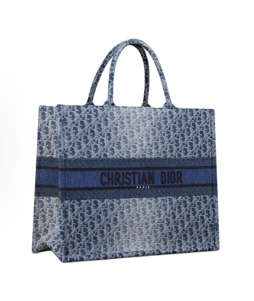 CHRISTIAN DIOR Темно-синяя сумка тоут, фото 2